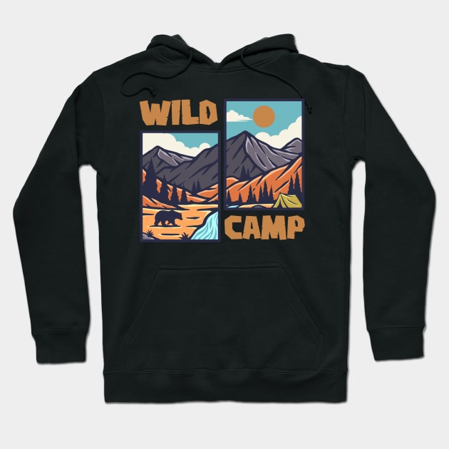 Wild camp Hoodie by Garis asli 